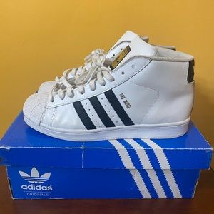 Size 9.5 - Adidas Pro Model ‘White Core Black’